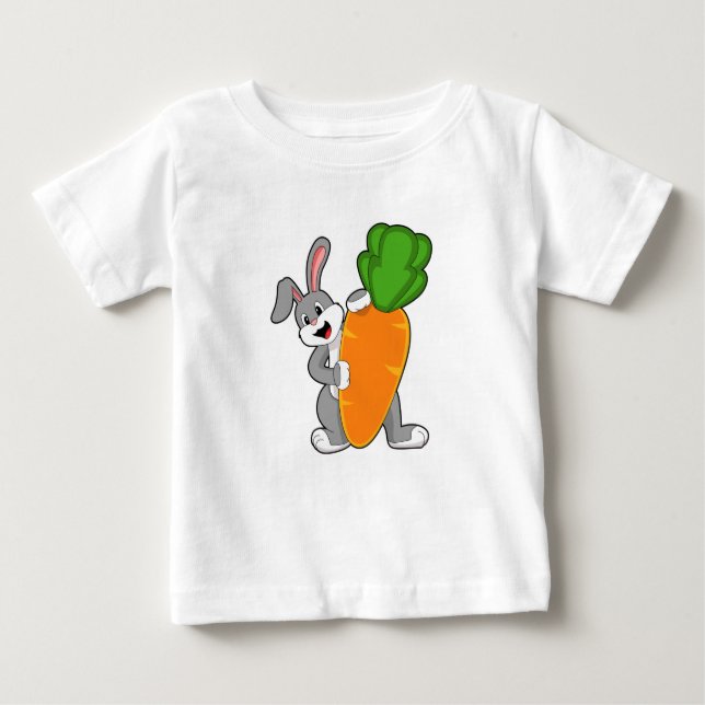 Kaninchen mit Karrot Baby T-shirt (Vorderseite)