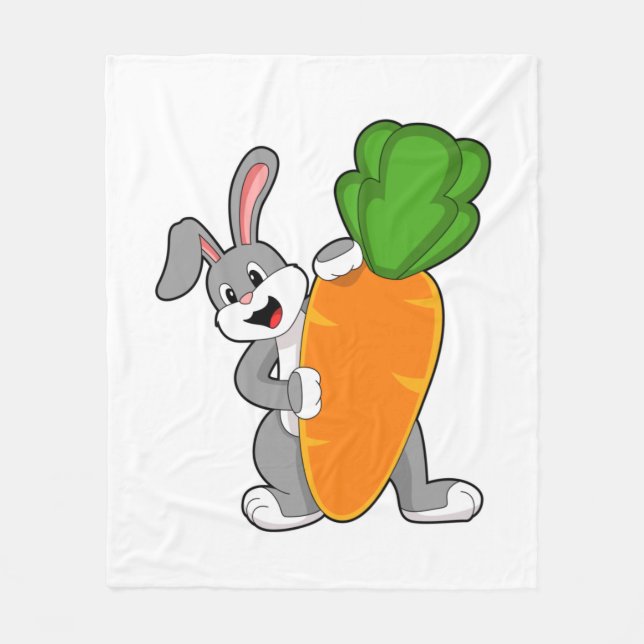 Kaninchen mit Karrot Fleecedecke (Vorderseite)
