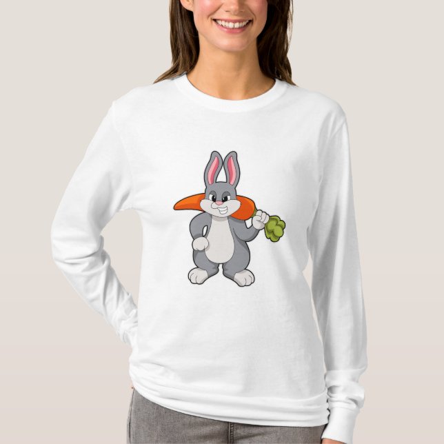 Kaninchen mit Karrot T-Shirt (Vorderseite)