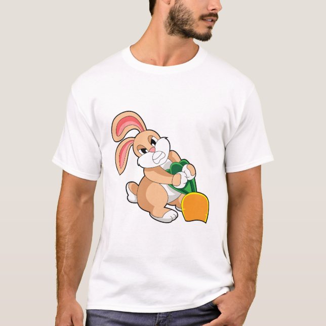 Kaninchen mit Karrot T-Shirt (Vorderseite)