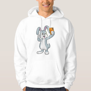 Kaninchen mit mobilem hoodie