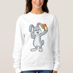 Kaninchen mit mobilem sweatshirt