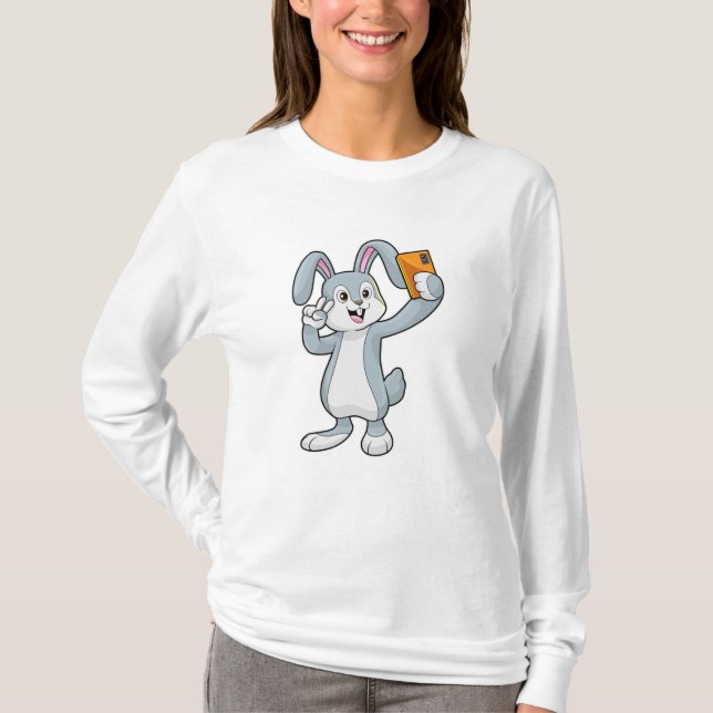 Kaninchen mit mobilem T-Shirt (Vorderseite)
