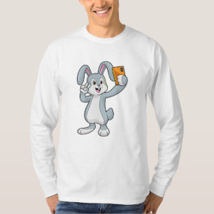 Kaninchen mit mobilem T-Shirt