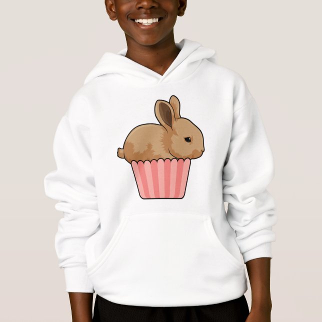 Kaninchen mit Muffin Hoodie (Vorderseite)
