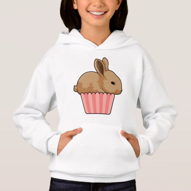 Kaninchen mit Muffin Hoodie (Vorderseite)