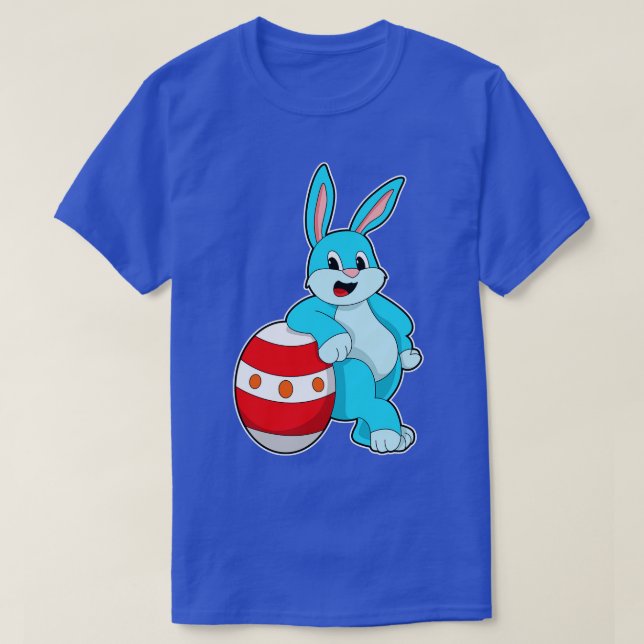 Kaninchen mit Osterei T-Shirt (Design vorne)