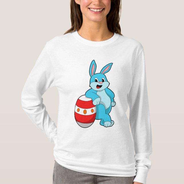 Kaninchen mit Osterei T-Shirt (Vorderseite)