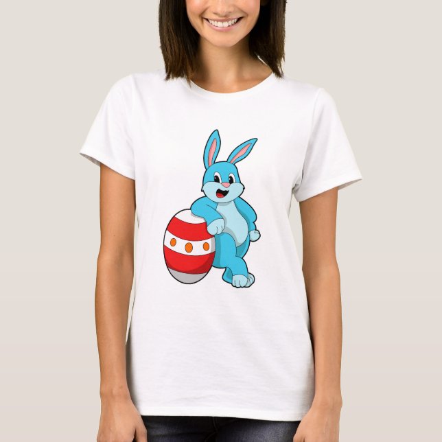Kaninchen mit Osterei T-Shirt (Vorderseite)
