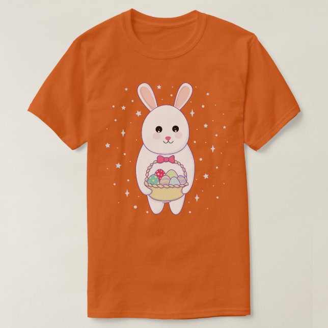 Kaninchen mit Ostereier T-Shirt (Design vorne)