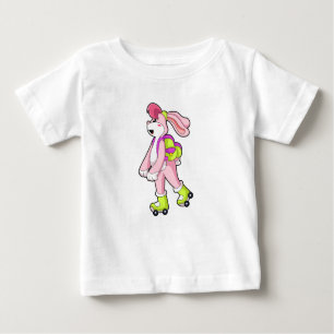 Kaninchen mit Roller-Skaten Baby T-shirt