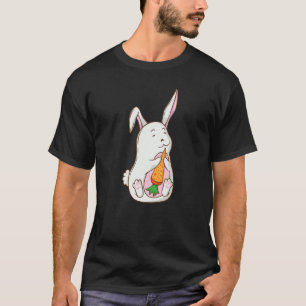 Kaninchen mit Schultasche als Karotte T-Shirt