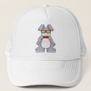 Kaninchen mit Sonnenbrille & Krawatte Truckerkappe