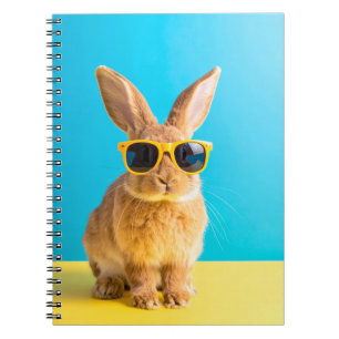 Kaninchen mit Sonnenbrille Notizblock