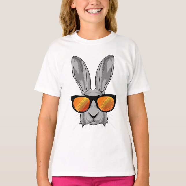 Kaninchen mit Sonnenbrille T-Shirt (Vorderseite)