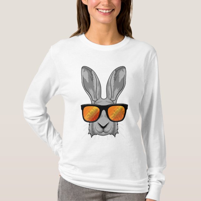 Kaninchen mit Sonnenbrille T-Shirt (Vorderseite)