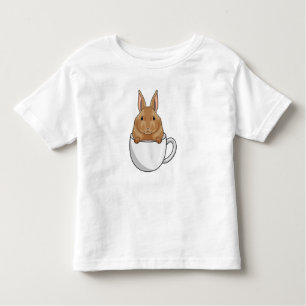 Kaninchen mit Tasse Kaffee Kleinkind T-shirt
