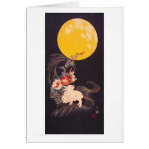 Kaninchen mit Vollmond