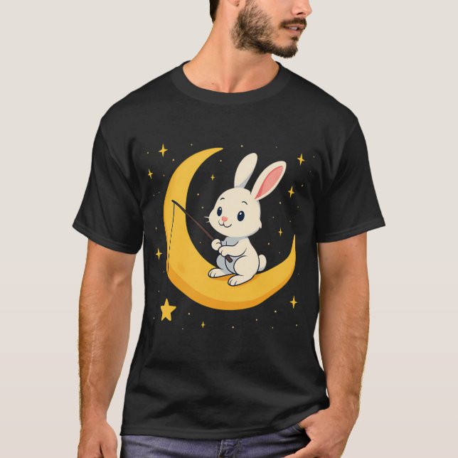 Kaninchen-Mondjagd T-Shirt (Vorderseite)