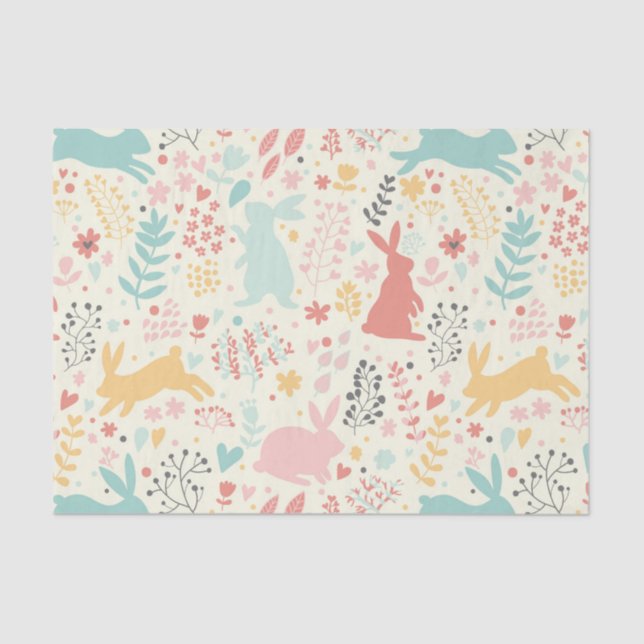 Kaninchen, Natur, Frühlingsfarben, Ostern, Seidenpapier (Vorderseite)