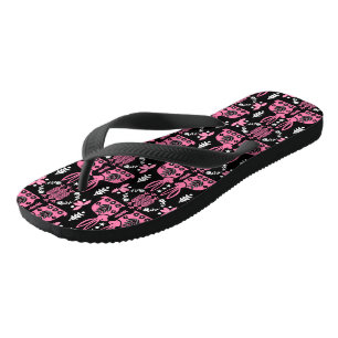 Kaninchen Nordic Skandinavische Volkskunst Tischde Flip Flops