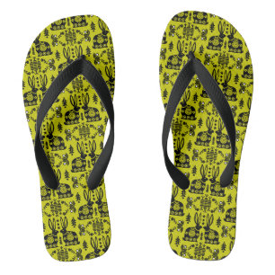 Kaninchen nordische skandinavische Volkskunst    Flip Flops