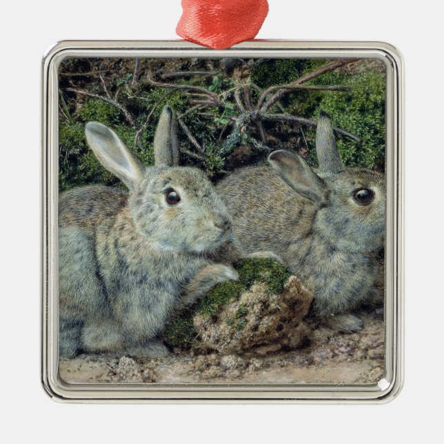 Kaninchen Ornament Aus Metall (Vorne)
