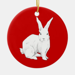 Kaninchen-Ornament Keramikornament