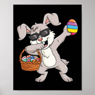 Kaninchen Ostereier entblößen Kindermädchen Gi Poster