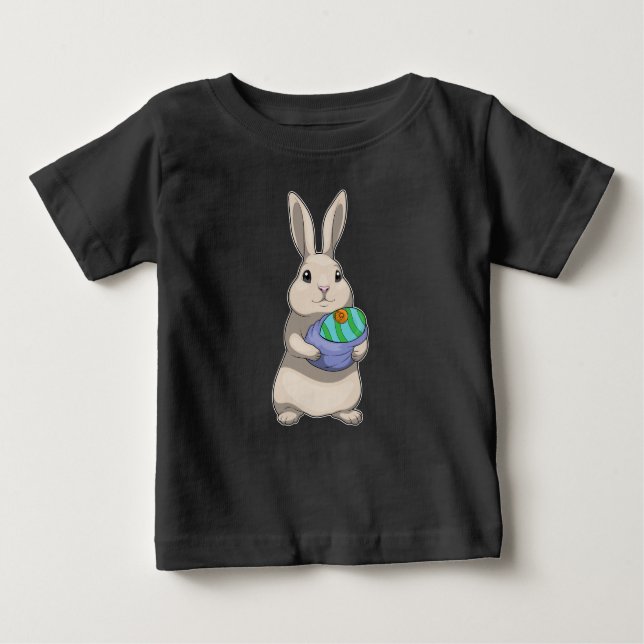 Kaninchen Ostereier Schnuller Baby T-shirt (Vorderseite)
