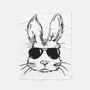 Kaninchen Osterhase Sungles Fleecedecke
