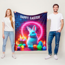 Kaninchen Osternebel rosa Eier-Art Kreise Fantasie Fleecedecke