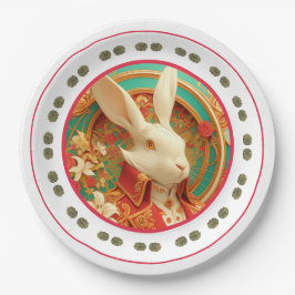 Kaninchen-Papiertafel für königliche Kleidung Pappteller