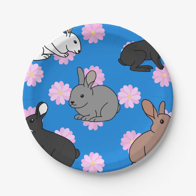 Kaninchen Pappteller (Vorderseite)