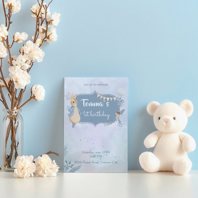 Kaninchen Peter 1. Geburtstag Einladung (Von Creator hochgeladen)