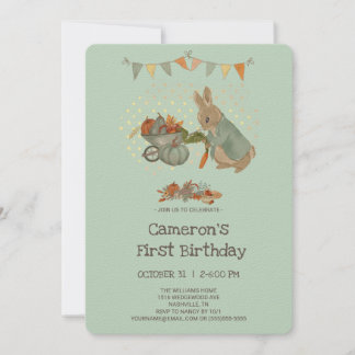 Kaninchen Peter Herbst Kindergeburtstag Einladung