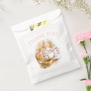 Kaninchen Pink Babydusche Geschenktütchen