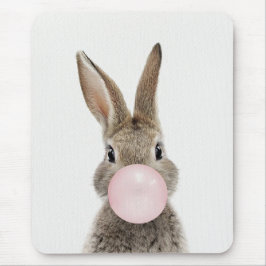 Kaninchen Pink Blubble Kaugummi Mousepad