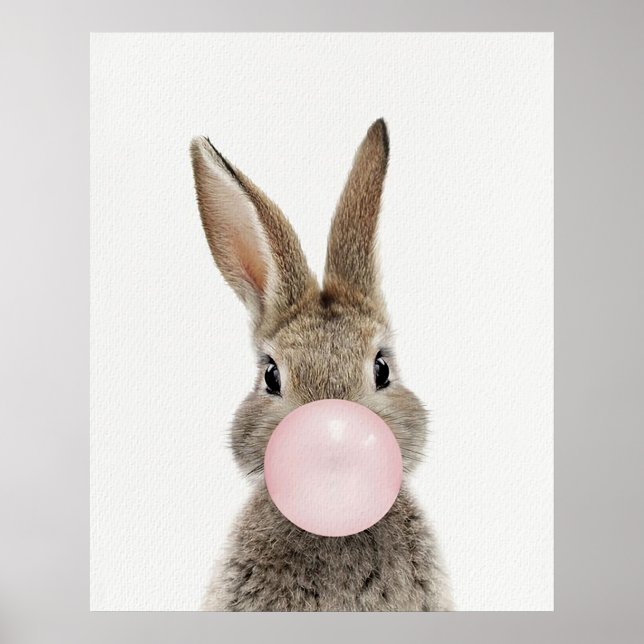 Kaninchen Pink Bubble Gum Poster (Vorne)