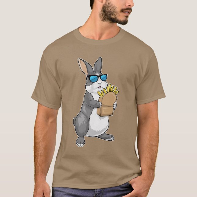 Kaninchen Pommes frites T-Shirt (Vorderseite)