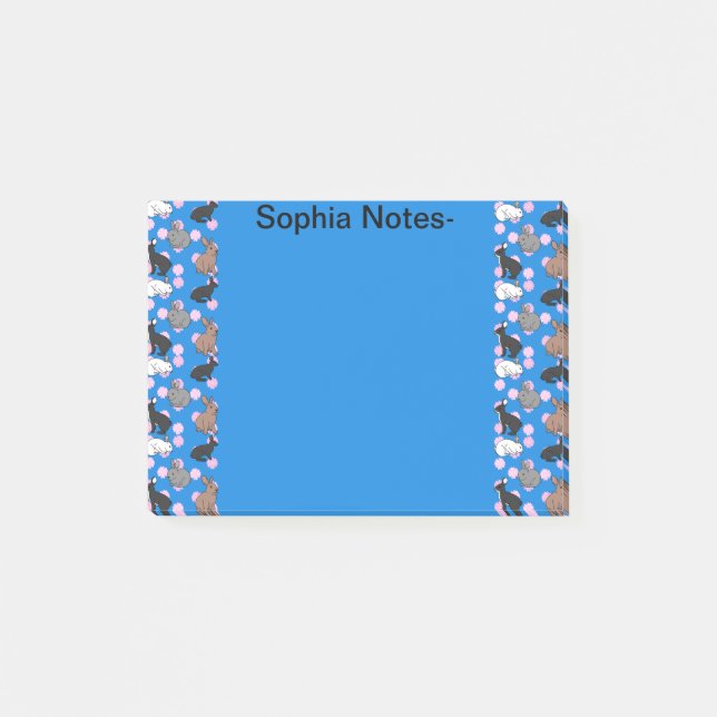 Kaninchen Post-it Klebezettel (Vorderseite)