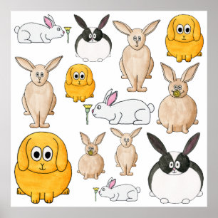 Kaninchen. Poster