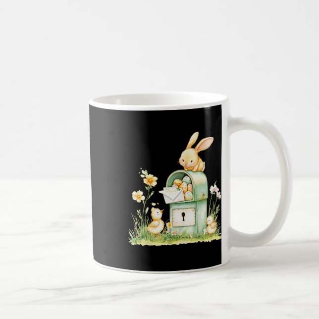 Kaninchen-Postfach liefert mit Eiern  Kaffeetasse (Rechts)