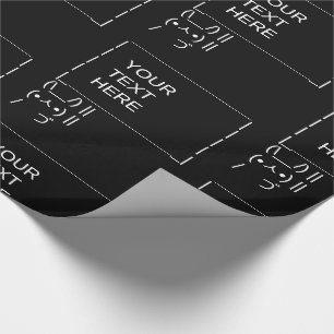 Kaninchen-Protestzeichen / Anpassbare ASCII-Text A Geschenkpapier