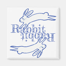 Kaninchen Rabbit Blauer Monat Erinnerung Magnet