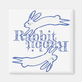 Kaninchen Rabbit Blauer Monat Erinnerung Magnet