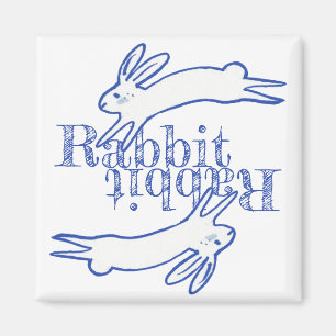 Kaninchen Rabbit Blauer Monat Erinnerung Magnet