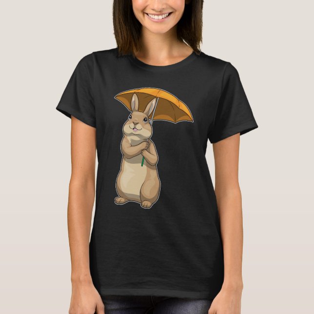Kaninchen Regenschirm T-Shirt (Vorderseite)