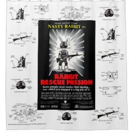 KANINCHEN-RETTUNGSAKTION-Duschvorhang Duschvorhang