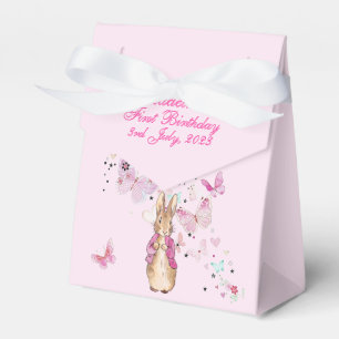Kaninchen rosa Jacke erster Geburtstag Geschenkschachtel